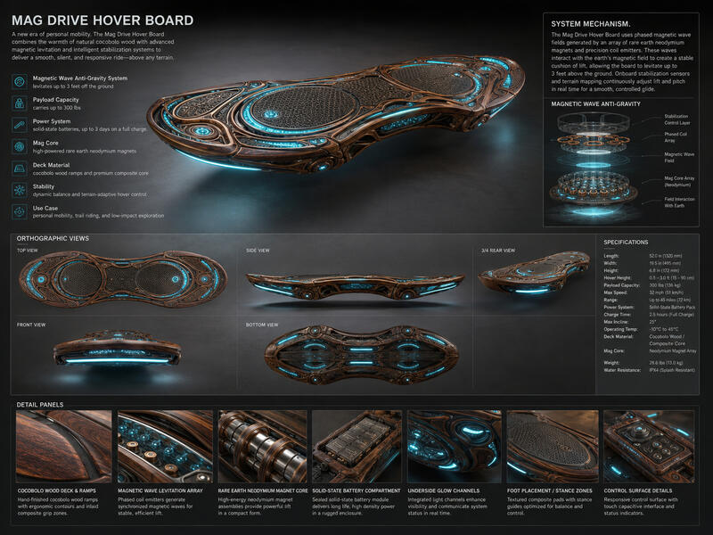 Mag Drive Hover Board